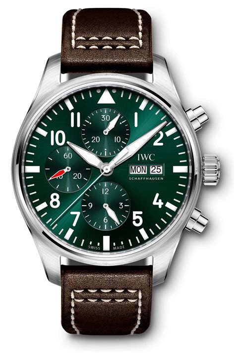 iwc pilot racing green|iwc pilot green editions.